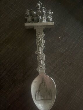 Disney Pewter Walt Disney World Souvenir Spoon - Silver Tone
